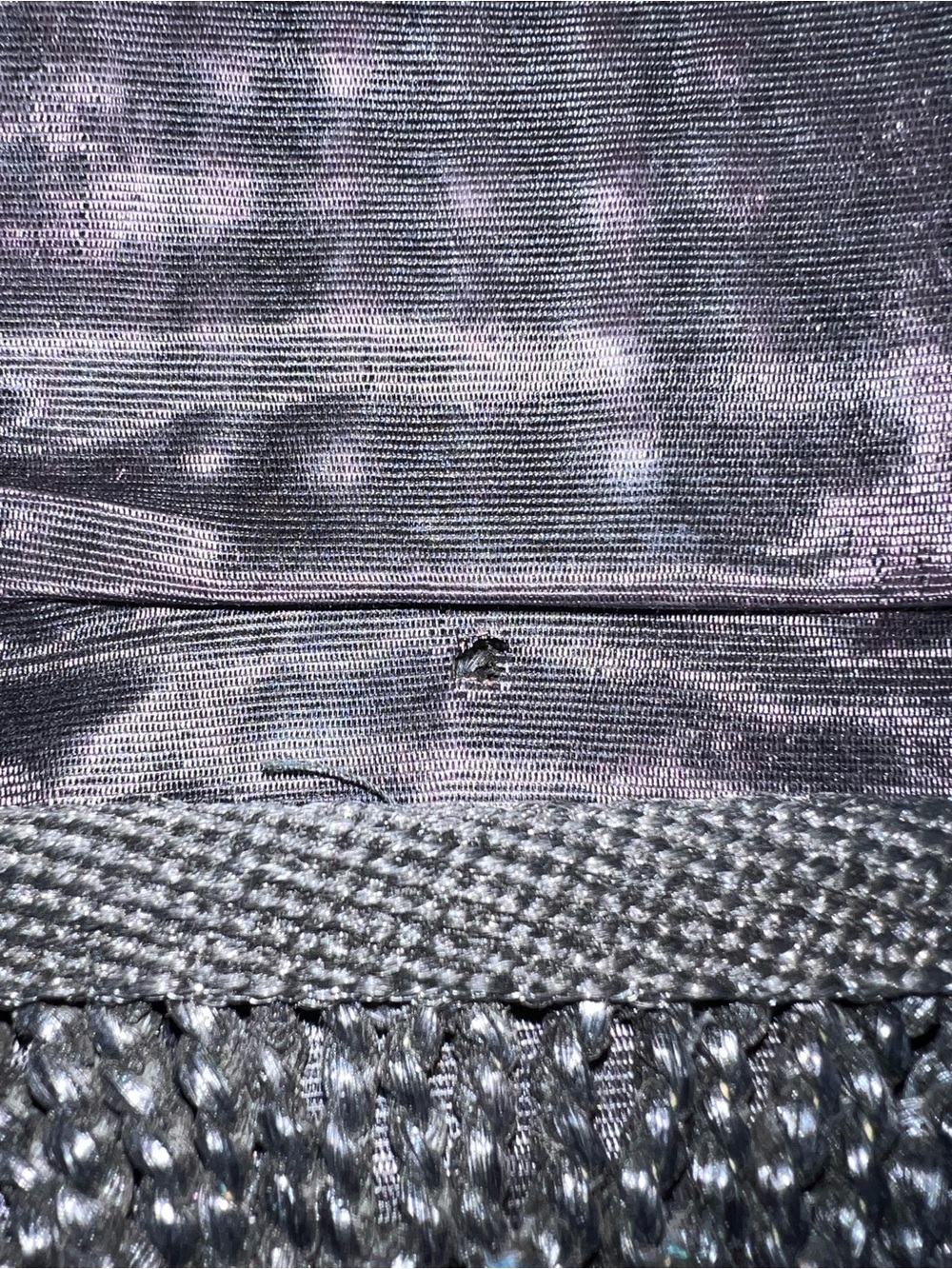 Vintage Maas Brothers Florida Woven Black Clutch Bag Made in Italy Boho - Picture 7 of 14